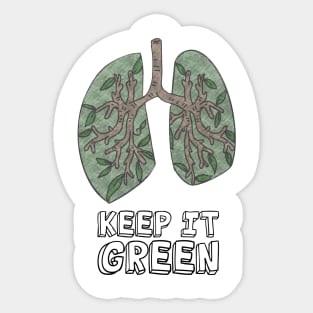 Mother Earth Day - Keep It Green Lungs Sticker